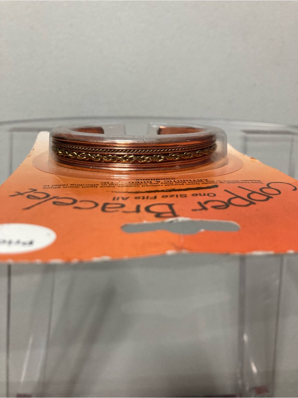 Copper braided Cuff Bracelet